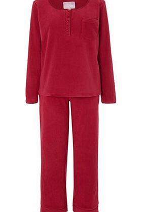 Red Womens Fleece Pyjama Set, red 731733874