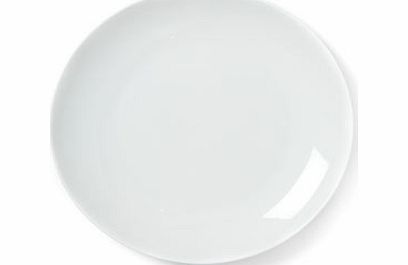 Bhs Retro Round Dinner Plate, white 9531530306