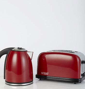 Bhs Russel Hobbs red kettle and toaster twin pack,