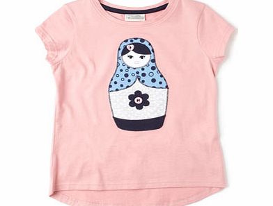 Bhs Russian Doll Applique Tee, Aqua 9254545257