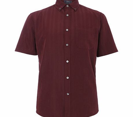 Bhs Short Sleeve Textured Shirt, Red BR51P21FRED