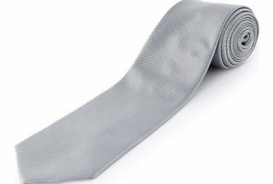 Silver Herringbone Tie, Grey BR66P04DGRY
