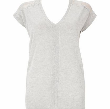 Bhs Silver Lace Tunic, silver 12021800430