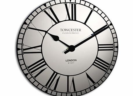 Bhs Silver Regent Mirror Acctim Clock, silver