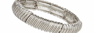 Bhs Silver Ridged StretchBracelet, silver 12179030430
