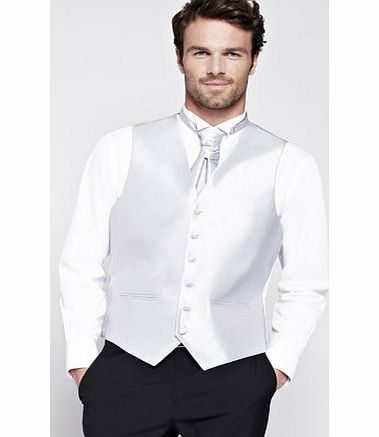 Silver Twill Wedding Cravat, Grey BR66W23GGRY