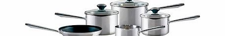 Bhs Stainless Steel Meyer 5 Piece Pan Set, stainless