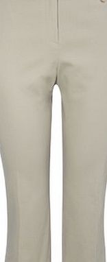Bhs Stone Sateen Finish Cotton Crop Trouser, natural