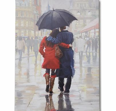 Bhs Strolling in the rain canvas 60x40cm Wall Art,