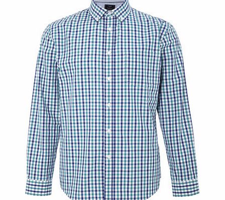 Bhs Supersoft Cotton Check Shirt, Blue BR51C09FBLU
