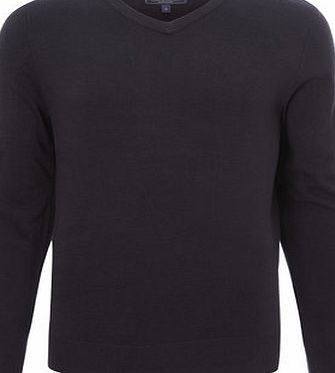 Bhs Supersoft Navy V Neck Jumper, NAVY BR53A13GNVY