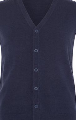 Bhs Supersoft Navy Waistcoat, NAVY BR53A03GNVY