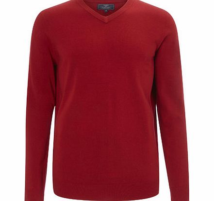 Bhs Supersoft V Neck Red Jumper, Red BR53A01GRED