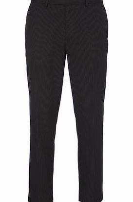 Bhs Tailored Black Stripe Trousers, Black BR65T03FBLK