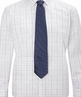 Bhs Tailored Fit Colour Check Point Collar Shirt,