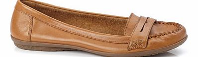Tan Hush Puppies Ceil Penny Moccasin Shoes, tan