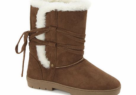 Bhs Tan Tie Huggy Boots, tan 2844750730