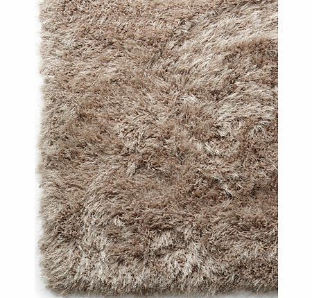 Taupe Capri Shaggy Shimmer Rug 160x230cm, taupe