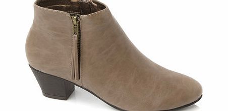 Bhs Taupe Outside Zip Western Boot, taupe 2845821711