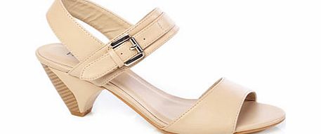 Bhs Taupe Side Buckle Detail Sandals with Split