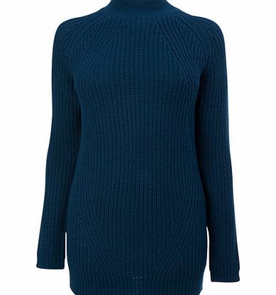 Bhs Teal Funnel Neck Jumper, teal 586700042