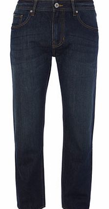 Bhs Trait Dirty Tint Straight Fit Jeans, Blue