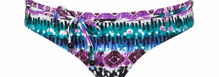 Tribal Print Bikini Bottoms, purple multi