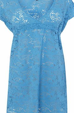 Bhs Turquoise Open Knit Cover Up, Turquoise 213790041