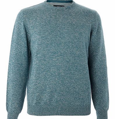 Turquoise Twist Crew Neck Jumper, Blue BR53B03FGRN