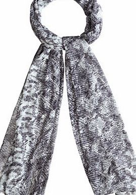 Bhs Wallis Snake Foil Print Scarf, grey 12031540870