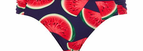 Bhs Watermelon Print Bikini Bottoms, navy multi