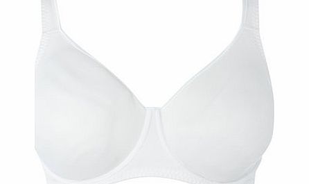 Bhs White Cotton Moulded DD-G Underwired Bra, white