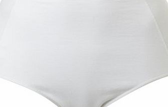 Bhs White Cotton Shaping Brief, white 4805200306