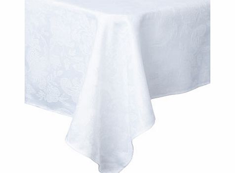 White Jacquard Table Cloth, white 9562750306