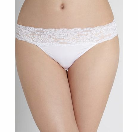 Bhs White Lace Bandeau High Leg Brief, white