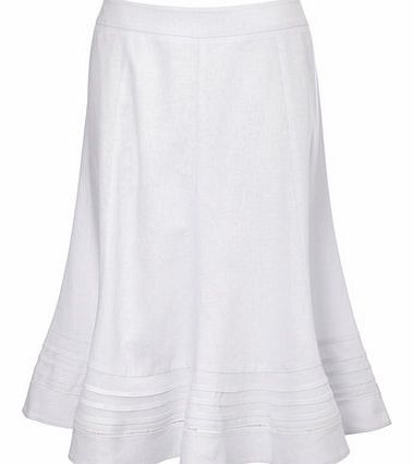 Bhs White linen pull on skirt, white 355950306