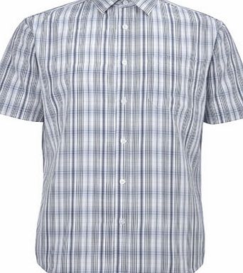 Bhs White Mix Ombre Checked Shirt, White BR51S06GWHT