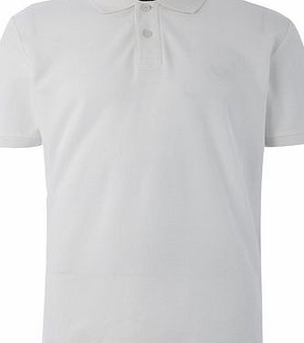 Bhs White Plain Pique Polo Shirt, White BR52P01GWHT