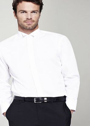 Bhs White Regular Fit Wing Collar Wedding Shirt,
