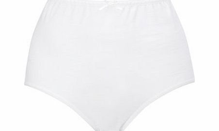 Bhs White Ribbon Full Brief, white 4803850306