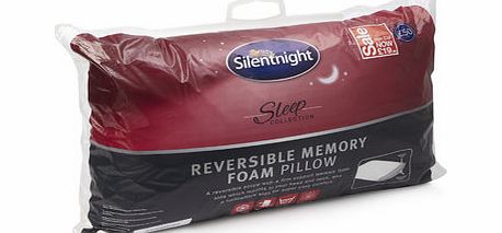 White Silentnight Reversible Memory Foam Pillow,