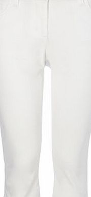 Bhs White Stretch Twill Crop, white 2207850001