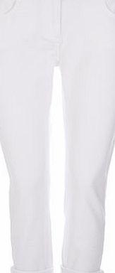 Bhs White Twill Roll Up Jeans, white 12024980306