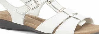 Bhs White Wide Fit Metal Trim Sandal, white 2846440306