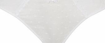 Bhs White Woven Spot Knicker, white 2304640306