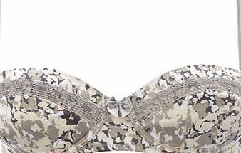 Bhs Womens Animal Print Satin Balcony Bra, animal