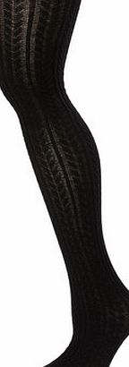 Bhs Womens Black 1 Pack Premium Cable Opaque Tights,