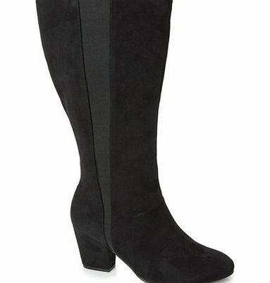 Bhs Womens Black Fashion Wide Fit Heeled Long Boot,