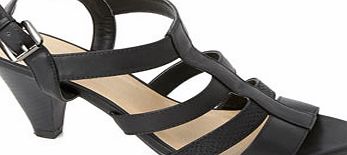 Bhs Womens Black Fashion Wide Fit Strappy Stacked
