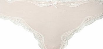 Bhs Womens Blush Pink Viscose High Leg Brief,